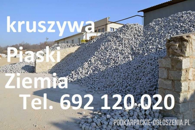 Rzeszów sprzedaż piasek żwir ktuszywa Kamien kliniec Rzeszów - Ogłoszenia Całe Podkarpackie