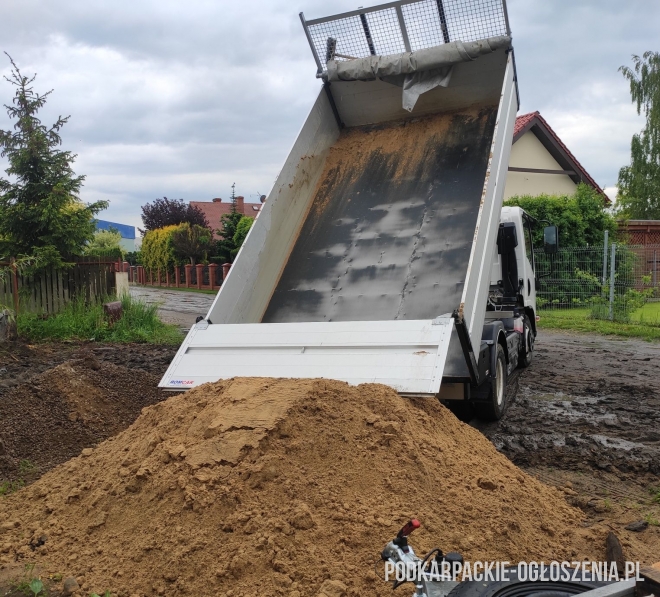 Sprzedaż transport piasek płuczka ostry szary ciemny do murowania betonu Rzeszów - Ogłoszenia Całe Podkarpackie